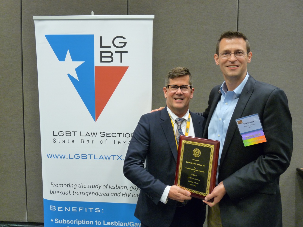 2016-2017 Chair Gary N. Schumann and 2015-2016 Chair Frederick W. Sultan IV
